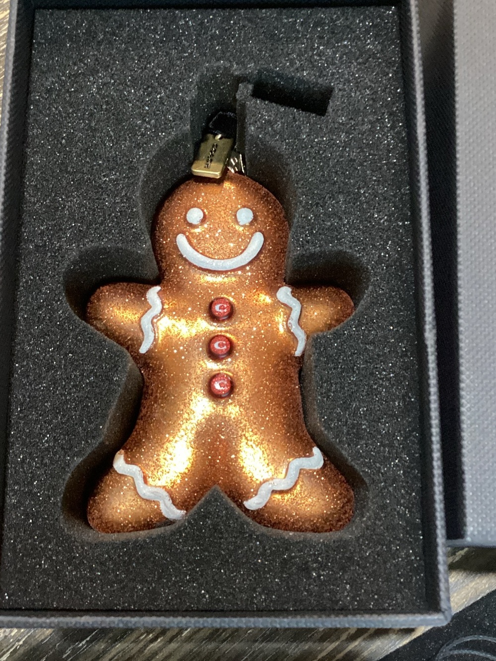 Coach Glitter Gingerbread Ornament